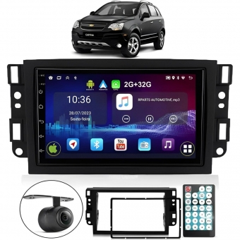 Central Multimídia Android 2 Din GM Captiva Câmera Ré