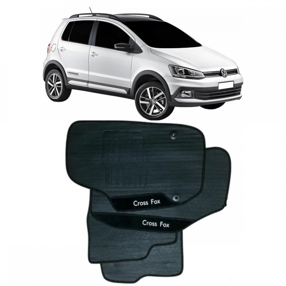 Kit Tapete Emborrachado Crossfox 2014 em Diante 3 Peças
